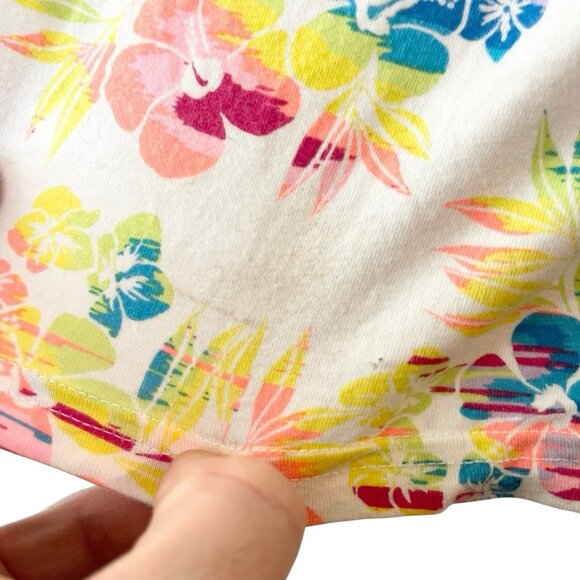 No Boundaries Rainbow Floral Hawaiian Tube Top Tank Strapless Shelf Bra XL - Picture 3 of 4